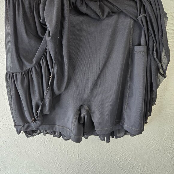 Blogilates Ballerina Active Dress Small Black Short Lined Ruffle Pleated Tiered - Picture 6 of 11